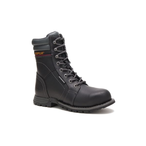 Black Women's Caterpillar Echo Steel Waterproof Boots | US-763894RNB