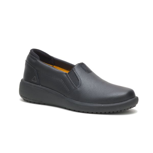 Black Women's Caterpillar ProRush SR Slip-On Waterproof Shoes | US-610285RPT