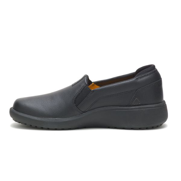 Black Women's Caterpillar ProRush SR Slip-On Waterproof Shoes | US-610285RPT