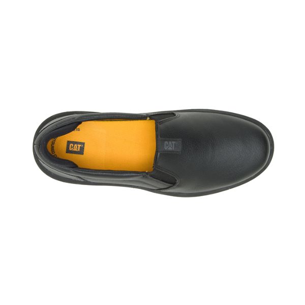 Black Women's Caterpillar ProRush SR Slip-On Waterproof Shoes | US-610285RPT