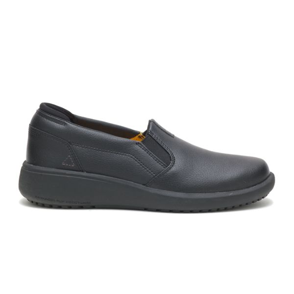 Black Women\'s Caterpillar ProRush SR Slip-On Waterproof Shoes | US-610285RPT