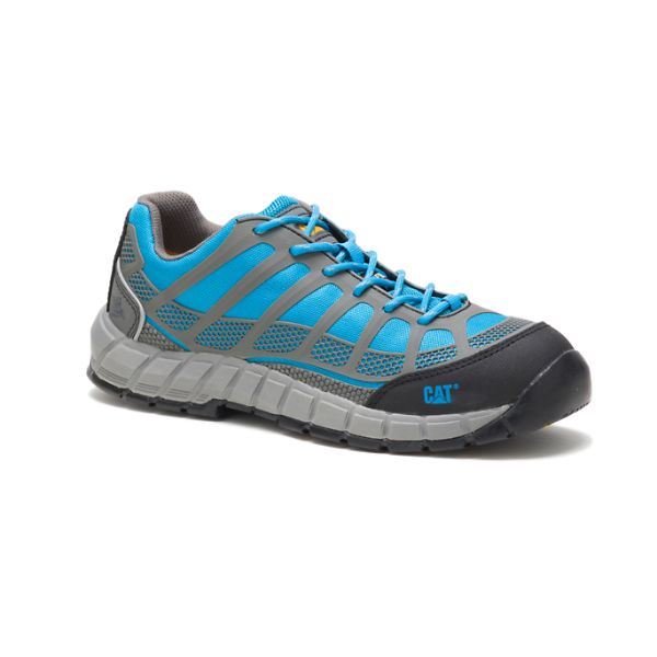 Blue / Grey Women's Caterpillar Streamline Composite Safety Shoes | US-209487PUJ