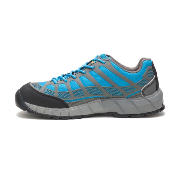 Blue / Grey Women's Caterpillar Streamline Composite Safety Shoes | US-209487PUJ