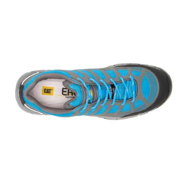 Blue / Grey Women's Caterpillar Streamline Composite Safety Shoes | US-209487PUJ