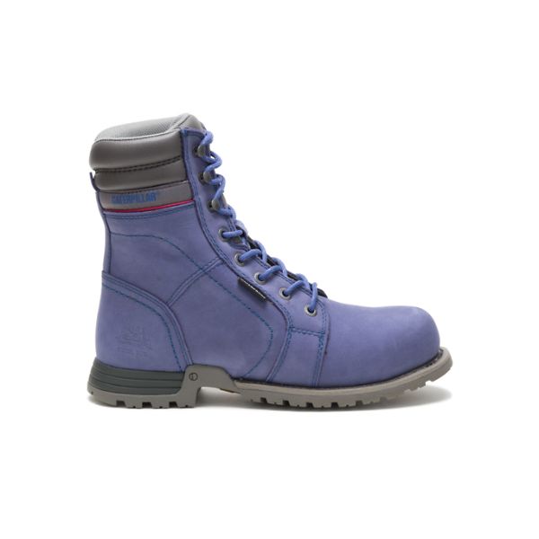 Blue / Purple Women\'s Caterpillar Echo Steel Waterproof Boots | US-853071WIF