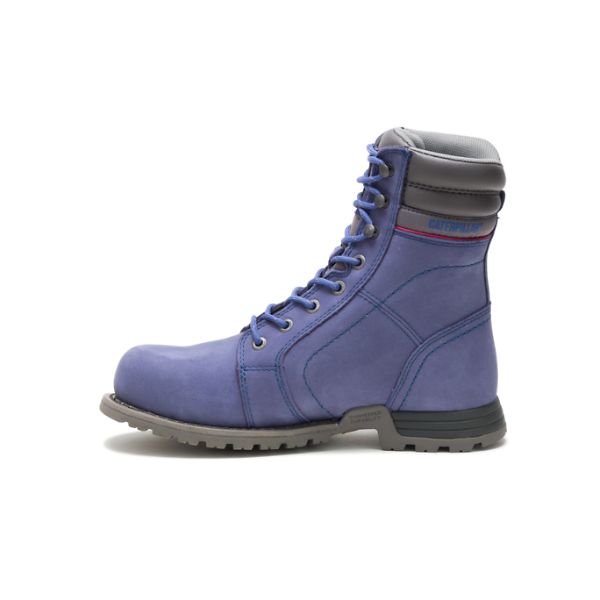 Blue / Purple Women's Caterpillar Echo Waterproof Steel Safety Boots | US-241089DKF