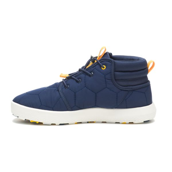 Blue / White Men's Caterpillar CODE Scout Mid Soft Toe Shoes | US-507964PAW