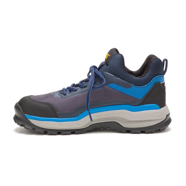 Blue / White Men's Caterpillar Engage Alloy Safety Shoes | US-856792UDK