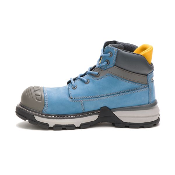 Blue Women's Caterpillar Excavator Superlite Waterproof Carbon Composite Safety Boots | US-562438QJW