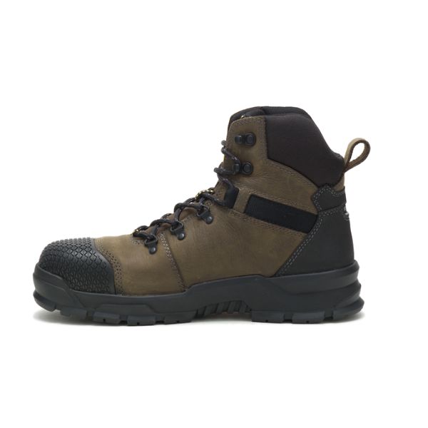 Brown / Black Men's Caterpillar Accomplice X Steel Waterproof Boots | US-674152XPJ