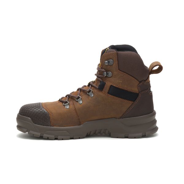 Brown Men's Caterpillar Accomplice X Waterproof Steel Safety Boots | US-893024WRF