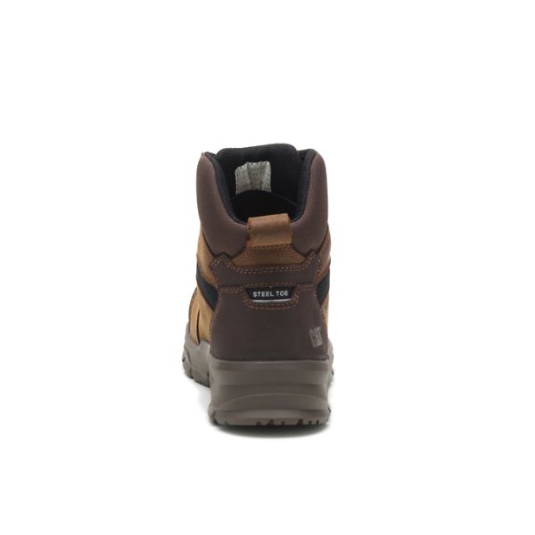 Brown Men's Caterpillar Accomplice X Waterproof Steel Safety Boots | US-893024WRF