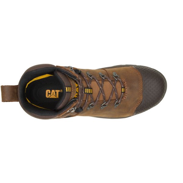 Brown Men's Caterpillar Accomplice X Waterproof Steel Safety Boots | US-893024WRF