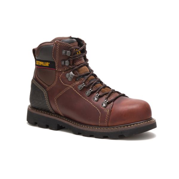 Brown Men's Caterpillar Alaska 2.0 Steel Safety Boots | US-064928CZF