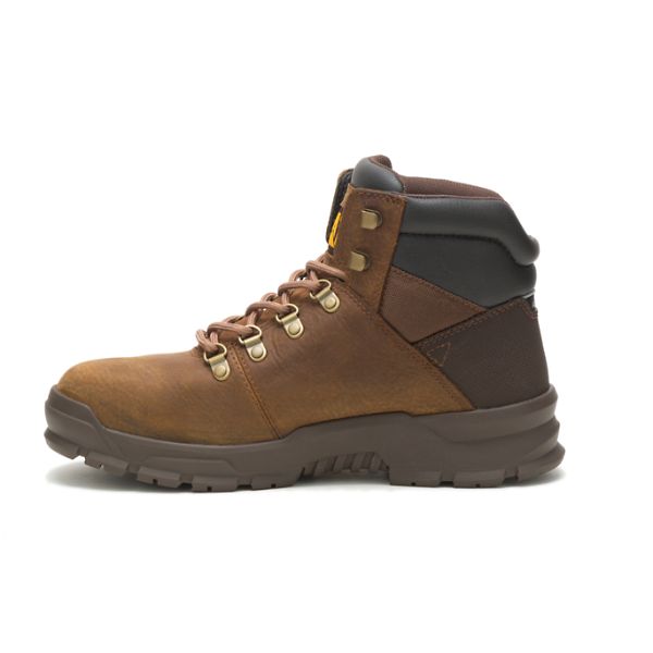 Brown Men's Caterpillar Charge Alloy Waterproof Boots | US-374269BOT