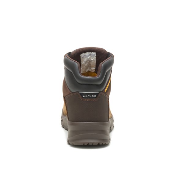 Brown Men's Caterpillar Charge Alloy Waterproof Boots | US-374269BOT