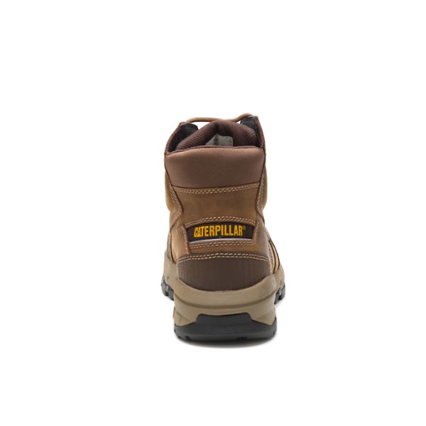 Brown Men's Caterpillar Device Composite Waterproof Boots | US-521980JMS