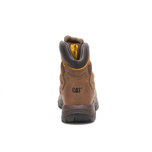 Brown Men's Caterpillar Diagnostic Hi Waterproof Thinsulate Steel Safety Boots | US-367952JKU