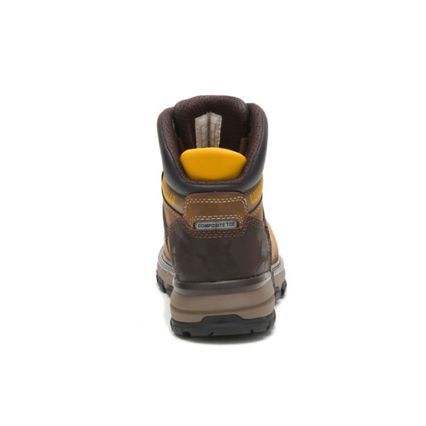 Brown Men's Caterpillar Excavator Superlite Carbon Composite Waterproof Boots | US-126879UYF