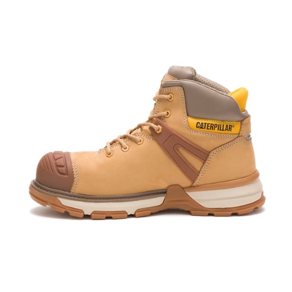 Brown Men's Caterpillar Excavator Superlite Carbon Composite Waterproof Boots | US-943105QGN