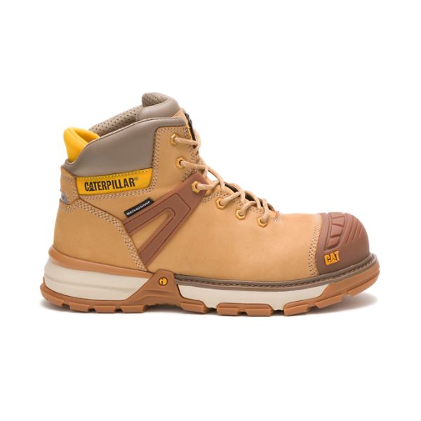 Brown Men\'s Caterpillar Excavator Superlite Carbon Composite Waterproof Boots | US-943105QGN