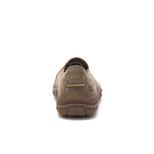 Brown Men's Caterpillar Fused Slip On Soft Toe Shoes | US-206358JPG