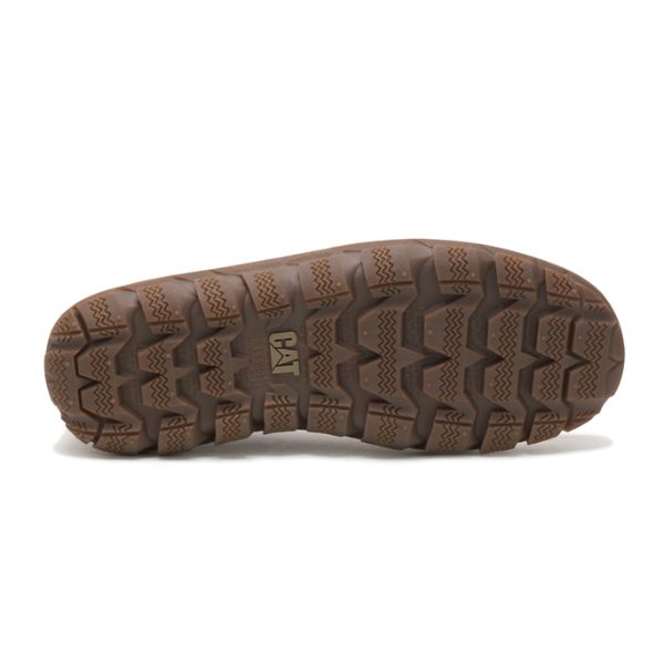 Brown Men's Caterpillar Fused Slip On Soft Toe Shoes | US-206358JPG