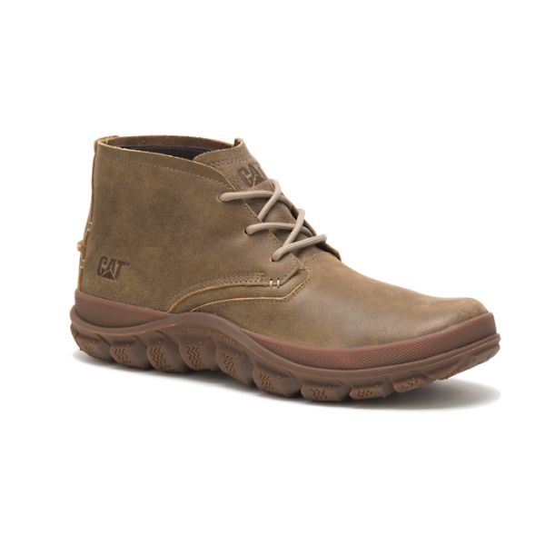 Brown Men's Caterpillar Fused Tri Mid Boots | US-065379WTX