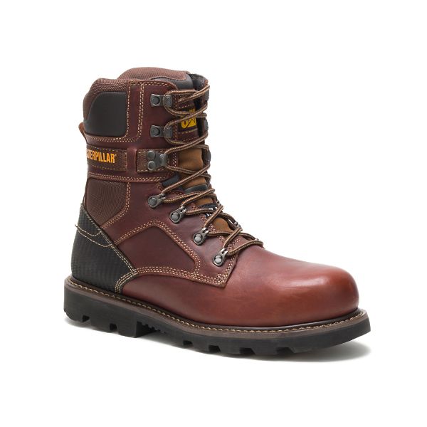 Brown Men's Caterpillar Indiana 2.0 Steel Safety Boots | US-657201UCG