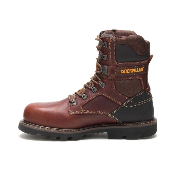 Brown Men's Caterpillar Indiana 2.0 Steel Safety Boots | US-657201UCG