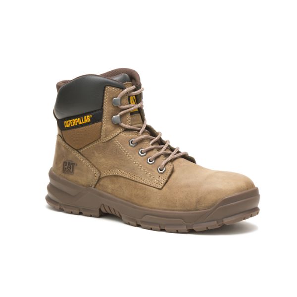 Brown Men's Caterpillar Mobilize Alloy Safety Boots | US-078264BGW