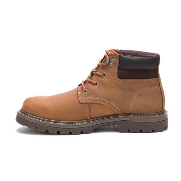 Brown Men's Caterpillar Outbase Waterproof Soft Toe Boots | US-236084ZDT