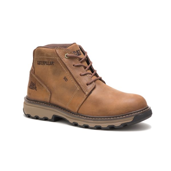 Brown Men's Caterpillar Parker Soft Toe Boots | US-392745HOD