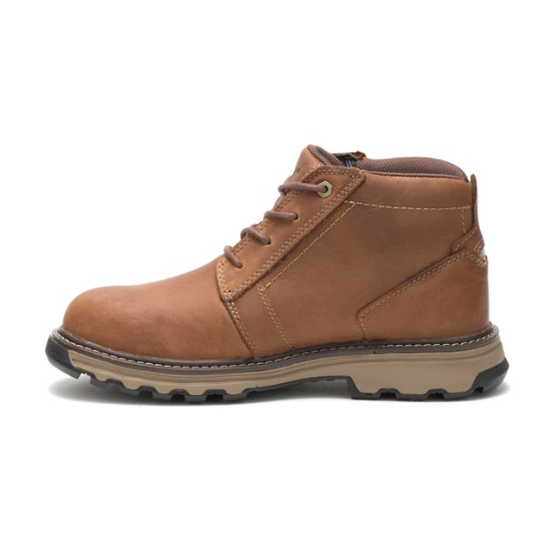 Brown Men's Caterpillar Parker Steel Safety Boots | US-926430UPE