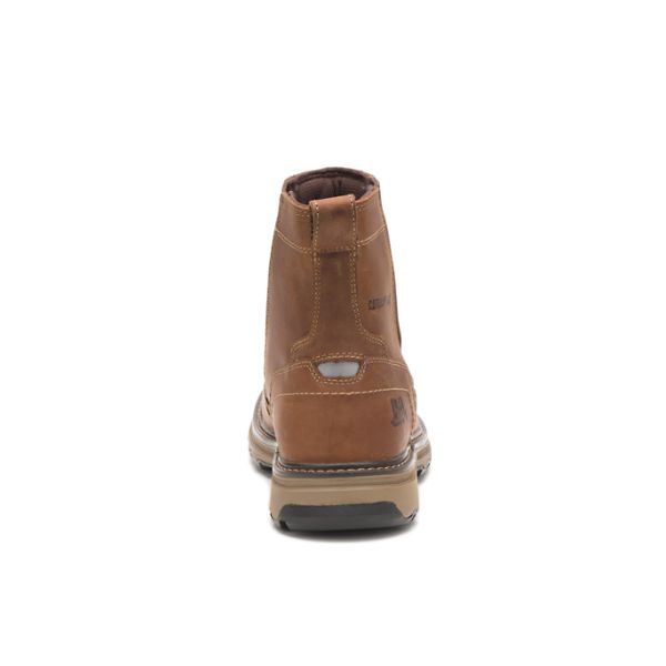 Brown Men's Caterpillar Pelton Pull-Ons Boots | US-397581GPO