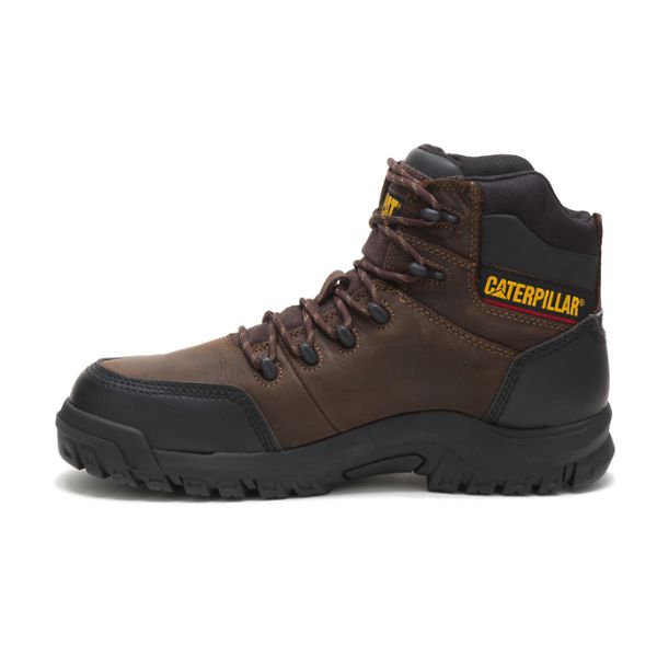 Brown Men's Caterpillar Resorption Composite Waterproof Boots | US-376420VGO