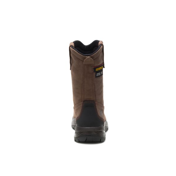 Brown Men's Caterpillar Spur Steel Pull-Ons Boots | US-825047RIU