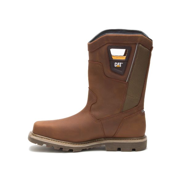 Brown Men's Caterpillar Stillwell Steel Waterproof Boots | US-827150MOX