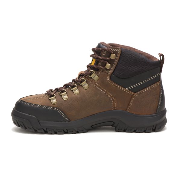 Brown Men's Caterpillar Threshold Steel Waterproof Boots | US-789461PDQ