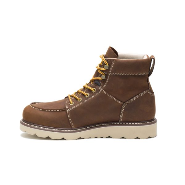 Brown Men's Caterpillar Tradesman Soft Toe Boots | US-065418NIR