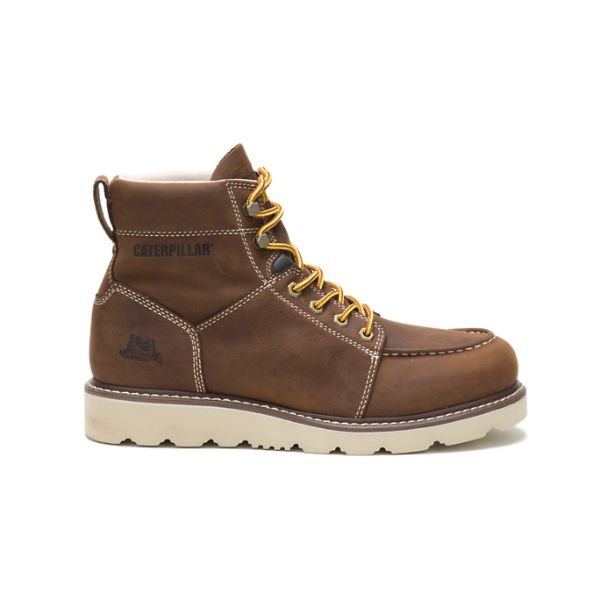 Brown Men\'s Caterpillar Tradesman Soft Toe Boots | US-065418NIR