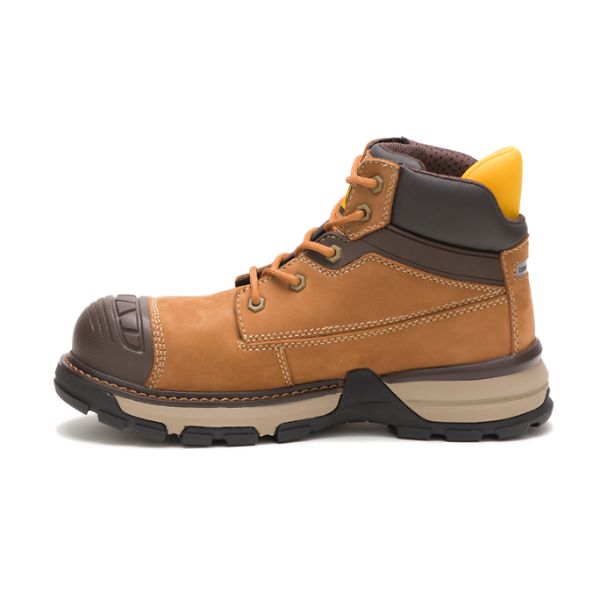 Brown Women's Caterpillar Excavator Superlite Carbon Composite Waterproof Boots | US-072916EDW