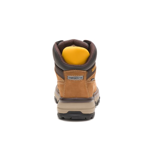 Brown Women's Caterpillar Excavator Superlite Carbon Composite Waterproof Boots | US-072916EDW