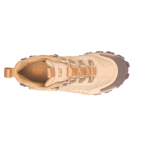 Brown Women's Caterpillar Intruder Mid Soft Toe Shoes | US-926841UNO