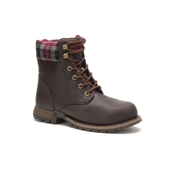 Brown Women's Caterpillar Kenzie Steel Safety Boots | US-964820PIT