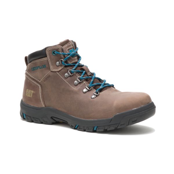 Brown Women's Caterpillar Mae Steel Waterproof Safety Boots | US-184369JMB