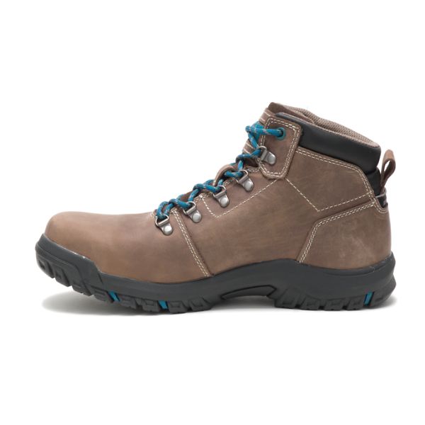 Brown Women's Caterpillar Mae Steel Waterproof Safety Boots | US-184369JMB