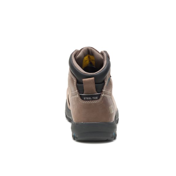 Brown Women's Caterpillar Mae Steel Waterproof Safety Boots | US-184369JMB