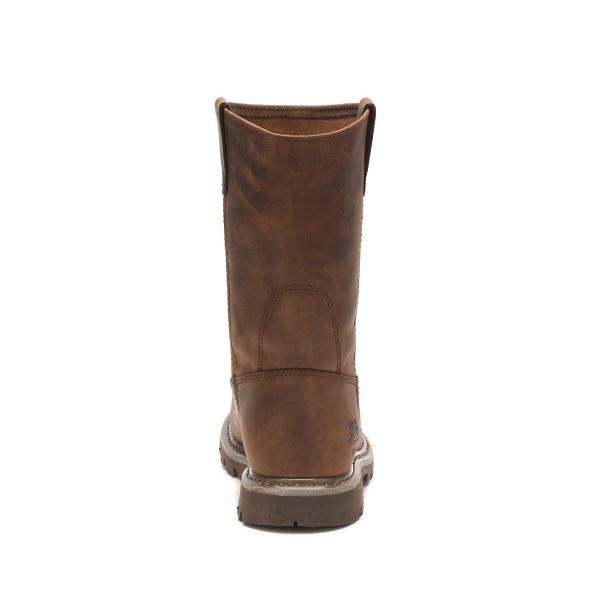 Brown Women's Caterpillar Revolver Steel Pull-Ons Boots | US-073962MDU