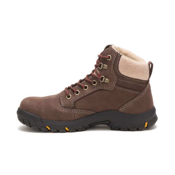 Brown Women's Caterpillar Tess Steel Safety Boots | US-317486DEW